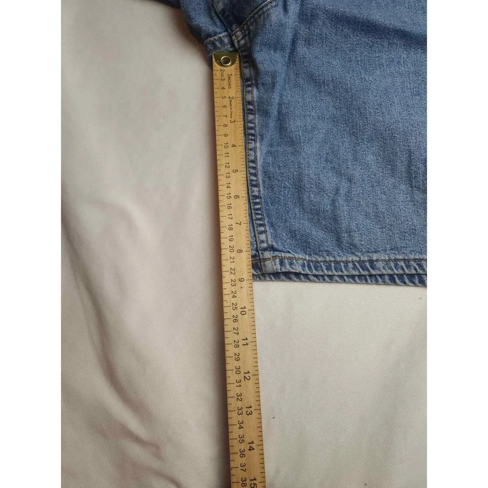 Levis 950 Relaxed Fit Denim Shorts Womens 16 Blue High Rise Made in USA Vintage